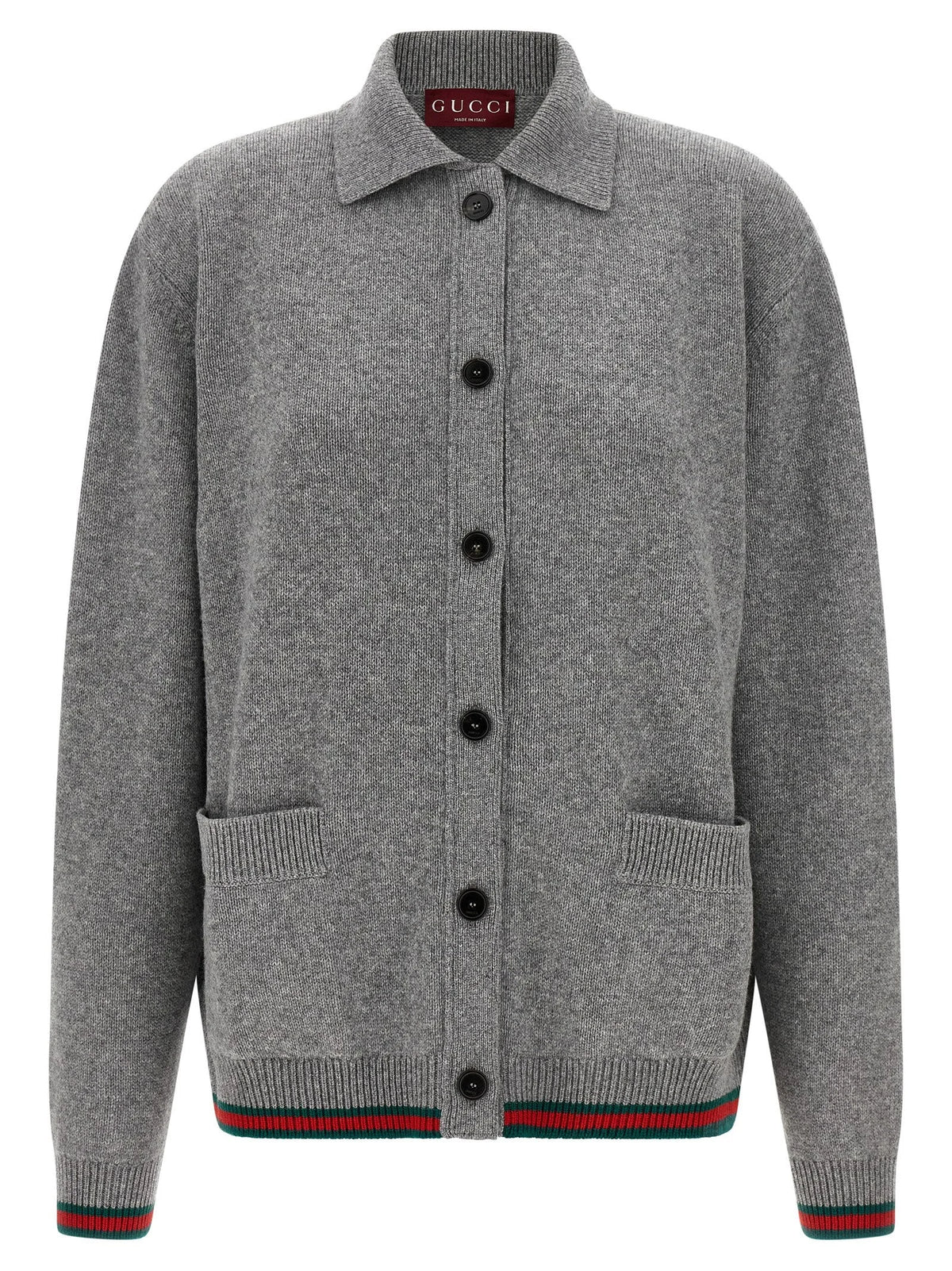 Gucci Gray Wool Cardigan - M
