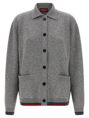 Gucci Gray Wool Cardigan - M