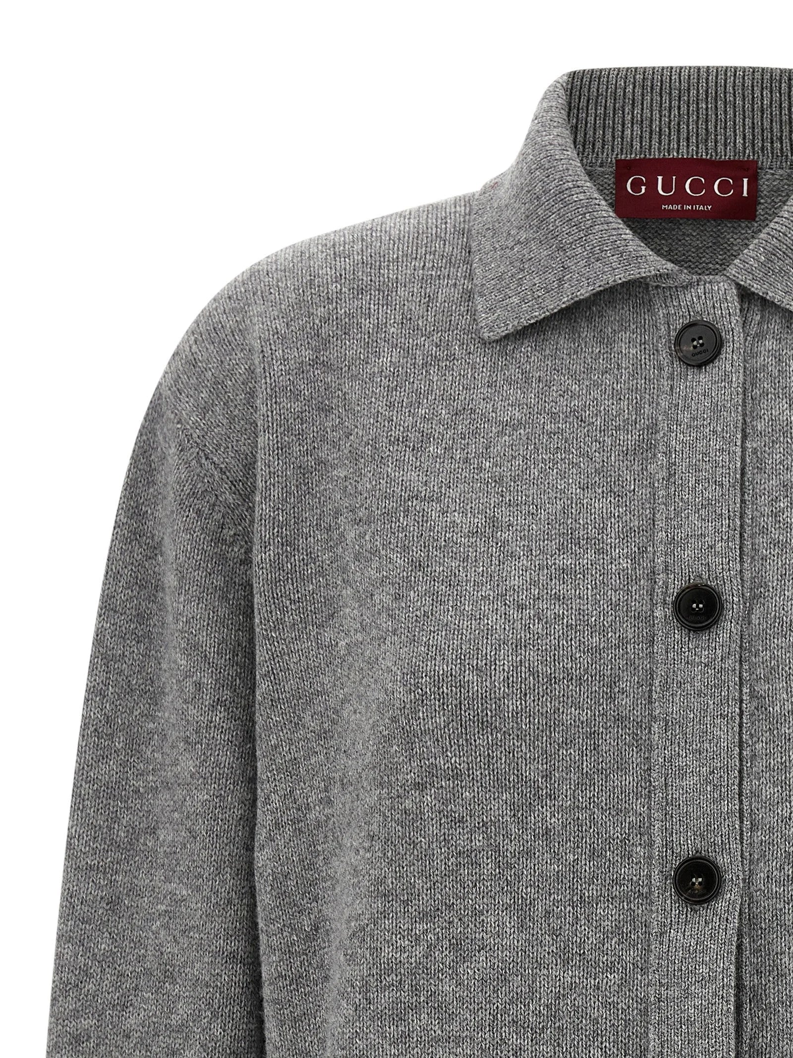Gucci Gray Wool Cardigan - M