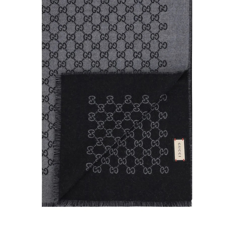 Gucci Gray Wool Oves Aries Scarf