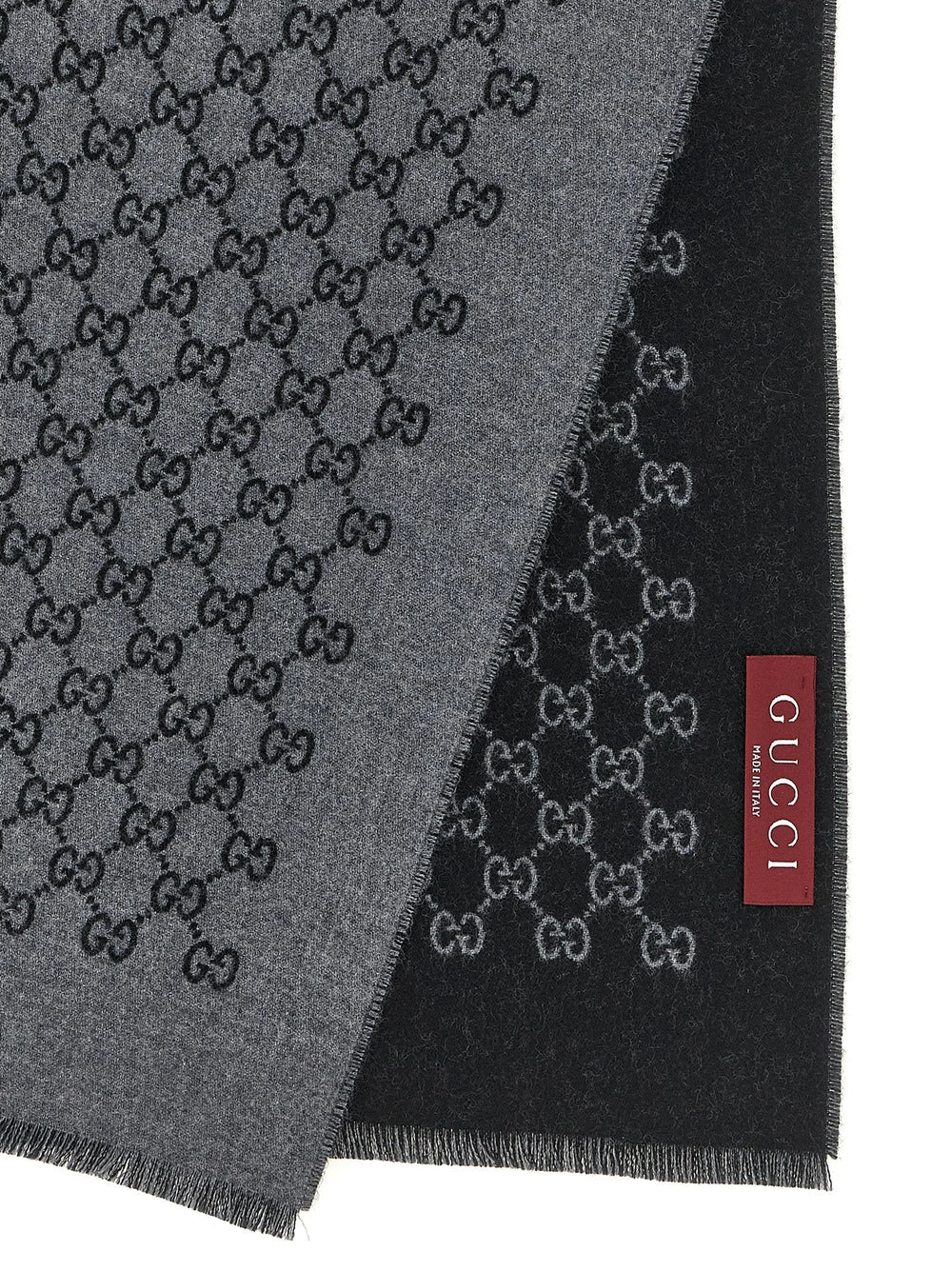 Gucci Gray Wool Scarf