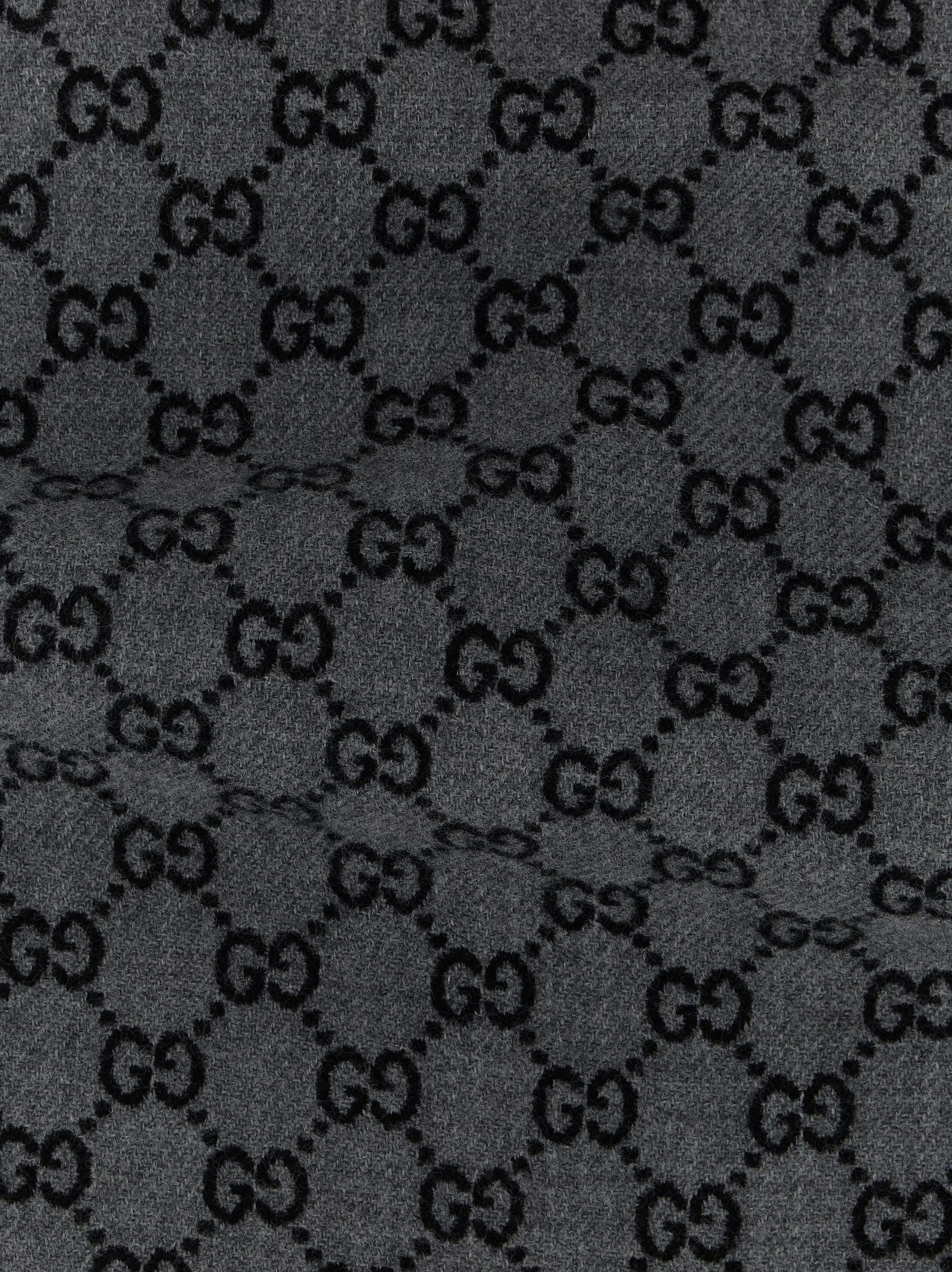 Gucci Gray Wool Scarf