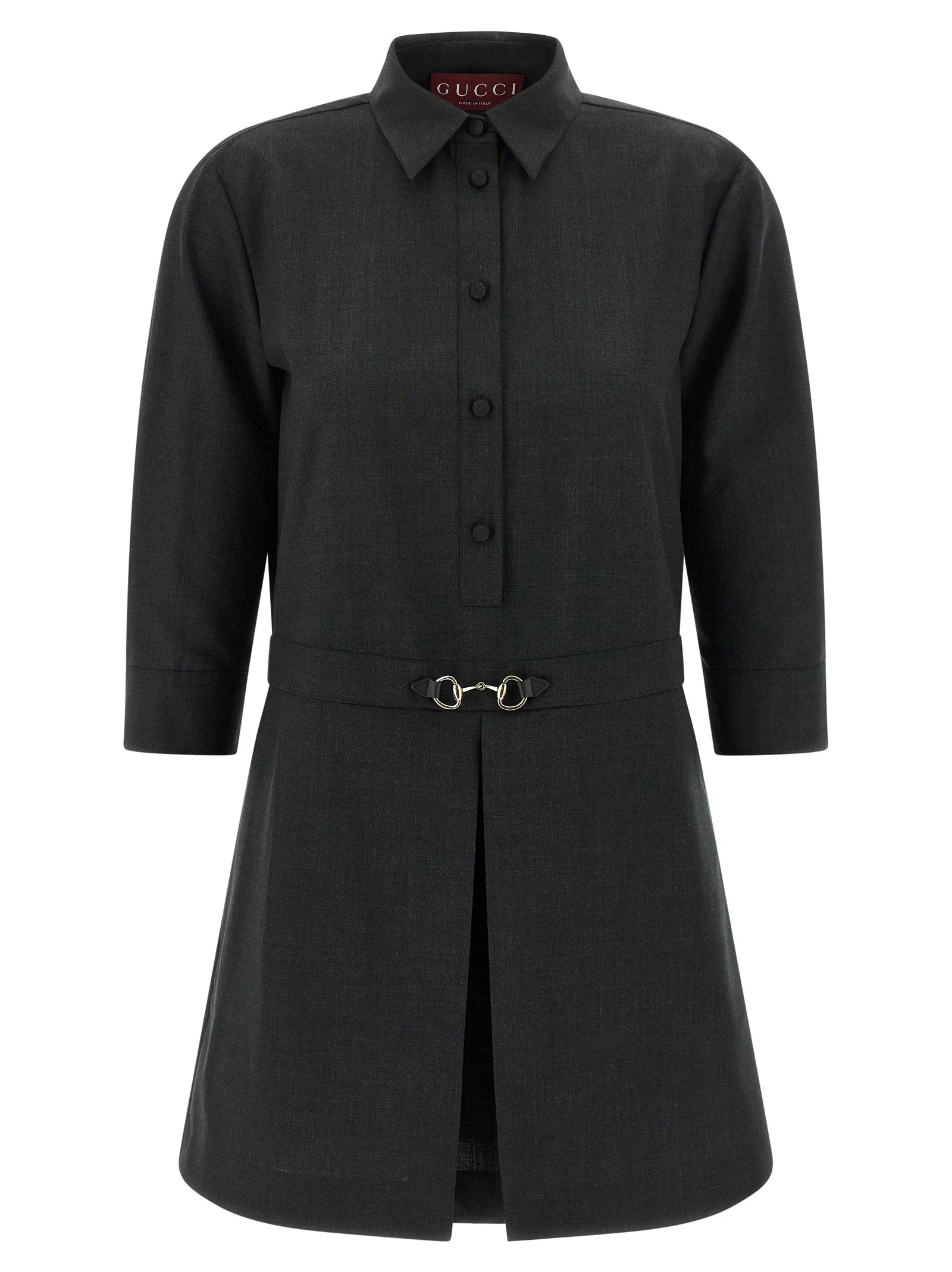 Gucci Gray Wool Short Dress - IT38