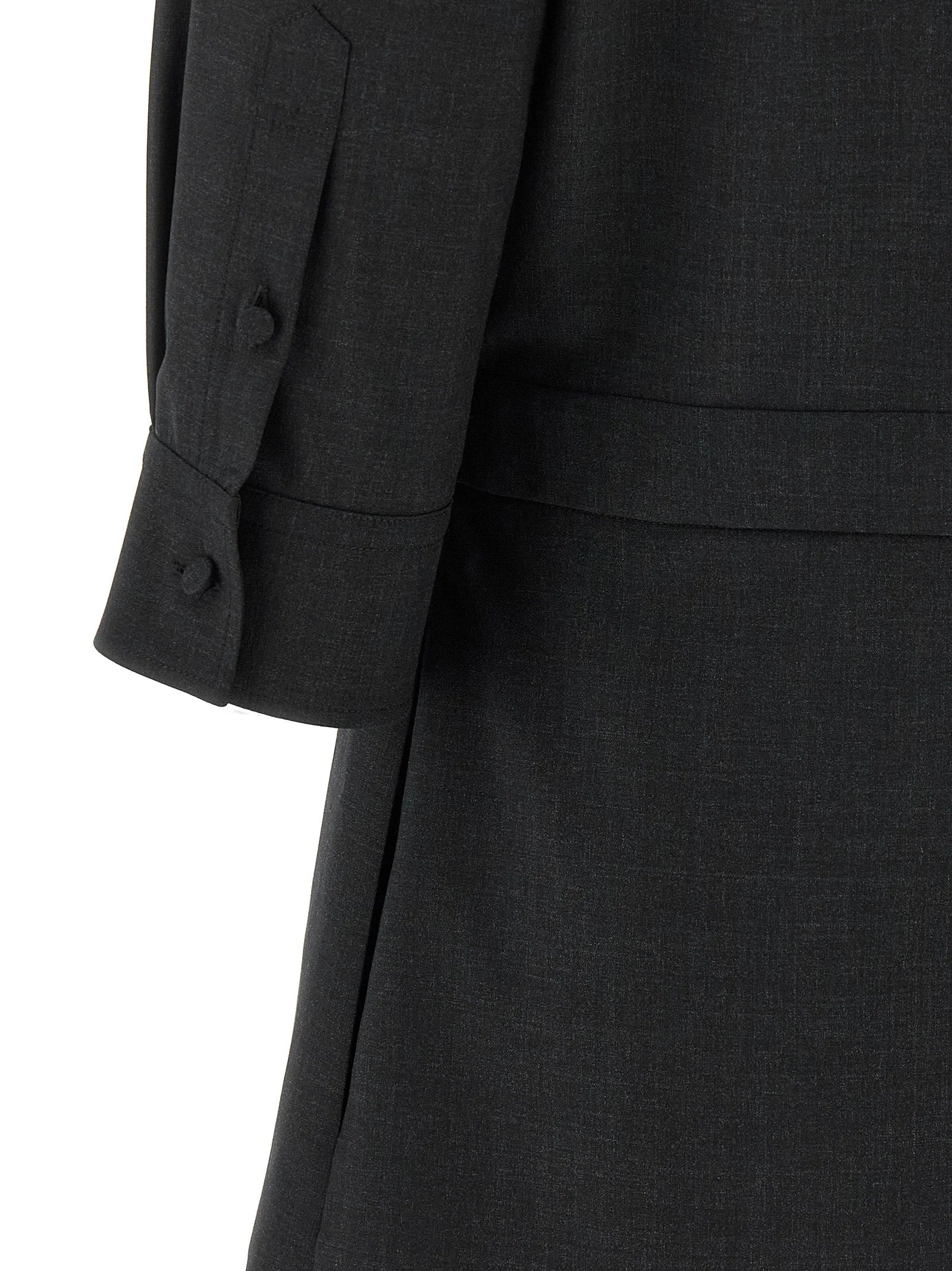 Gucci Gray Wool Short Dress - IT38