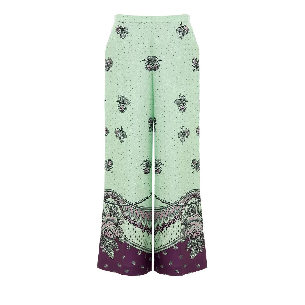 Gucci Green Silk Pant - Trousers