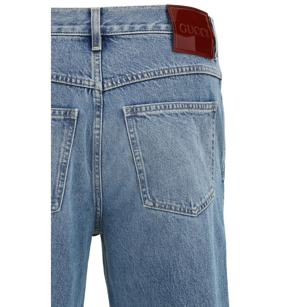 Gucci Light Blue Cotton Slim Fit Jeans - W31
