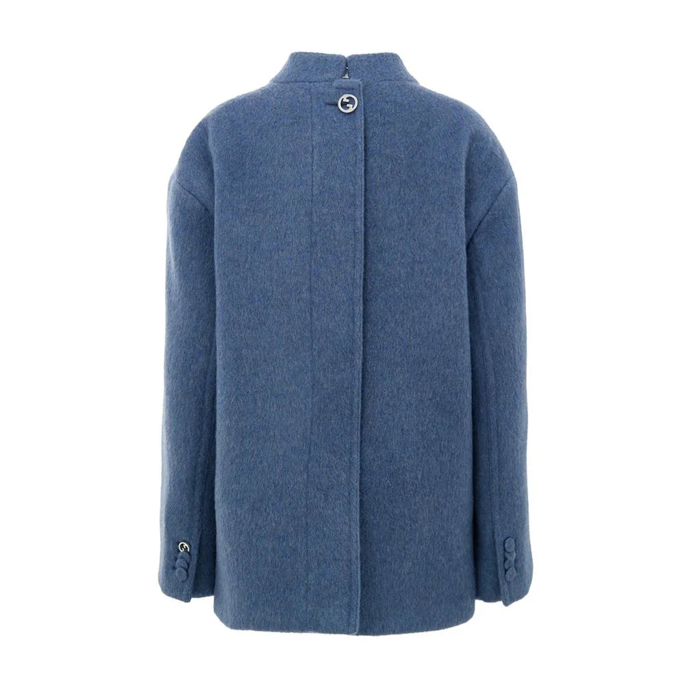 Gucci Light Blue Wool Jackets & Coat - IT44|L - Overcoats