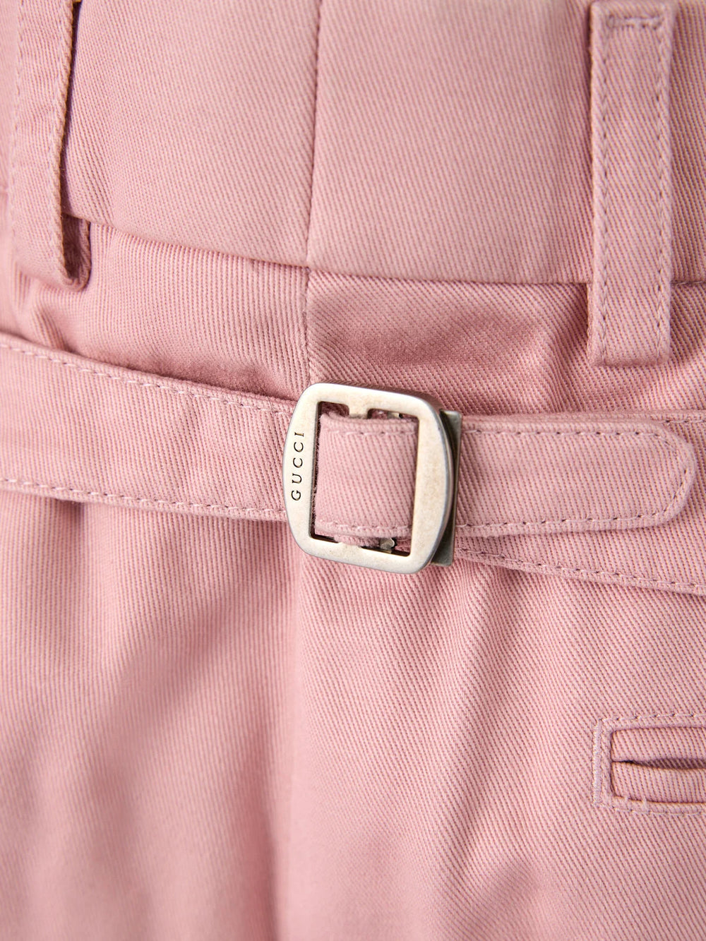 Gucci Light Pink Cotton Pants - Trousers