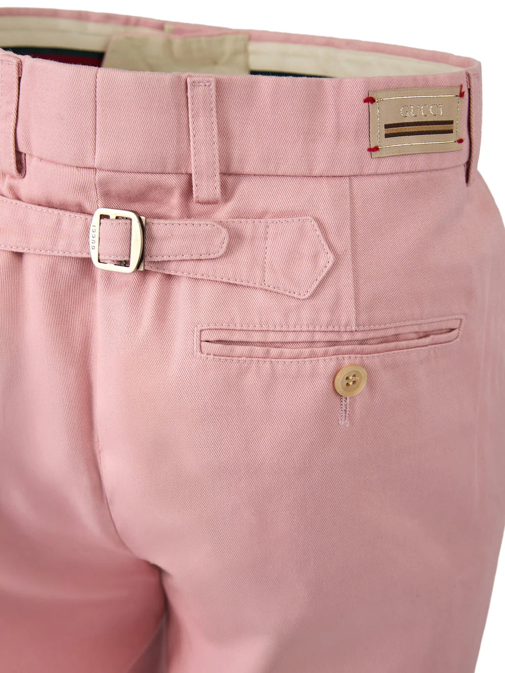Gucci Light Pink Cotton Pants - Trousers