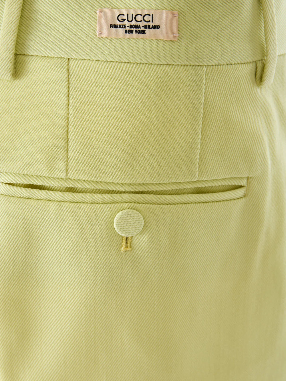 Gucci Lime Yellow Polyester Pants - Trousers