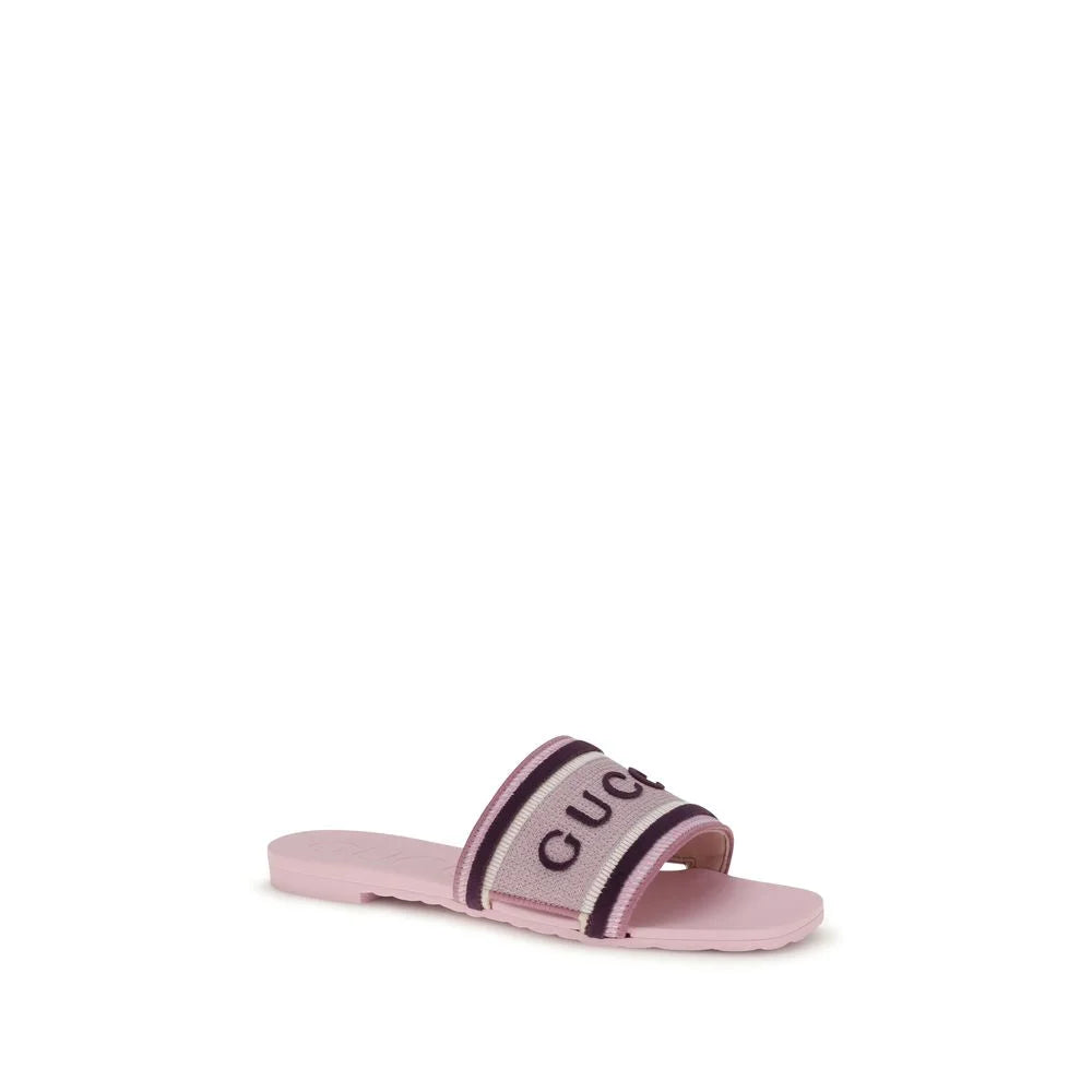 Sandales plates multicolores Gucci en coton