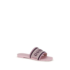 Sandales plates multicolores Gucci en coton