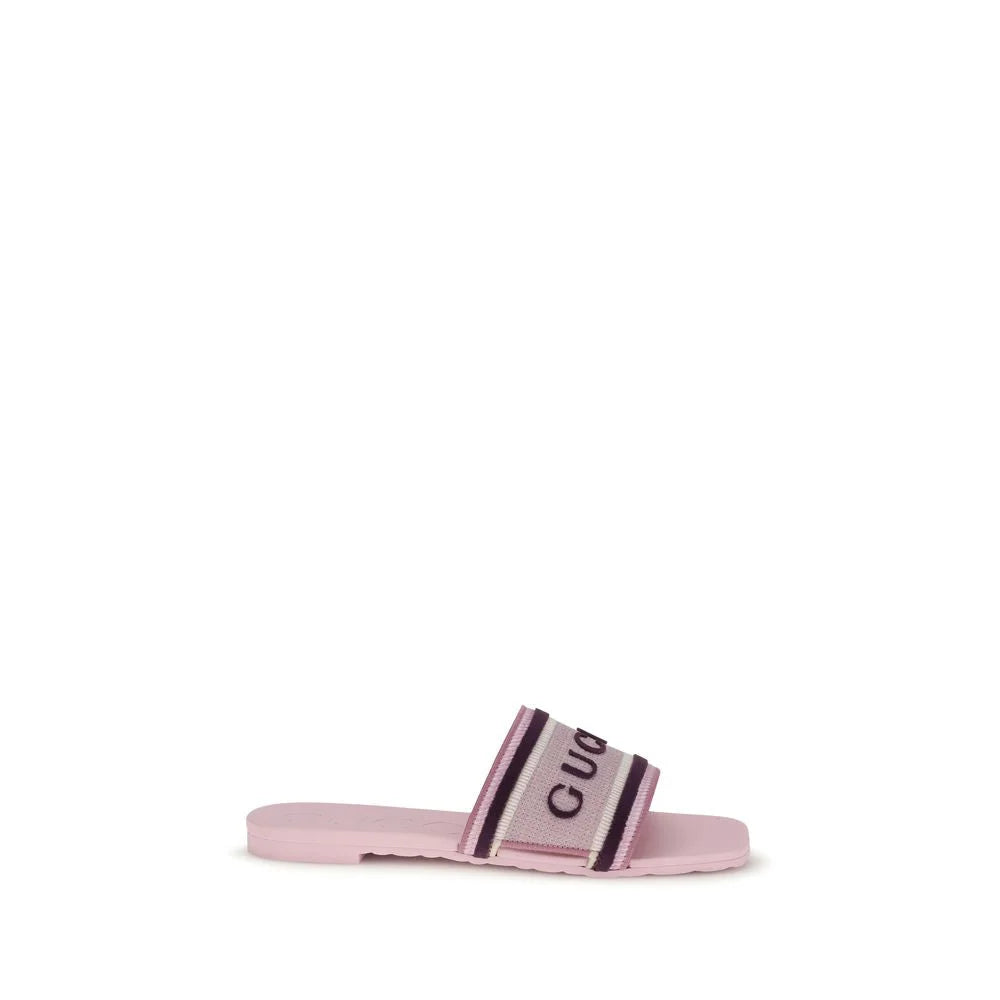 Sandales plates multicolores Gucci en coton