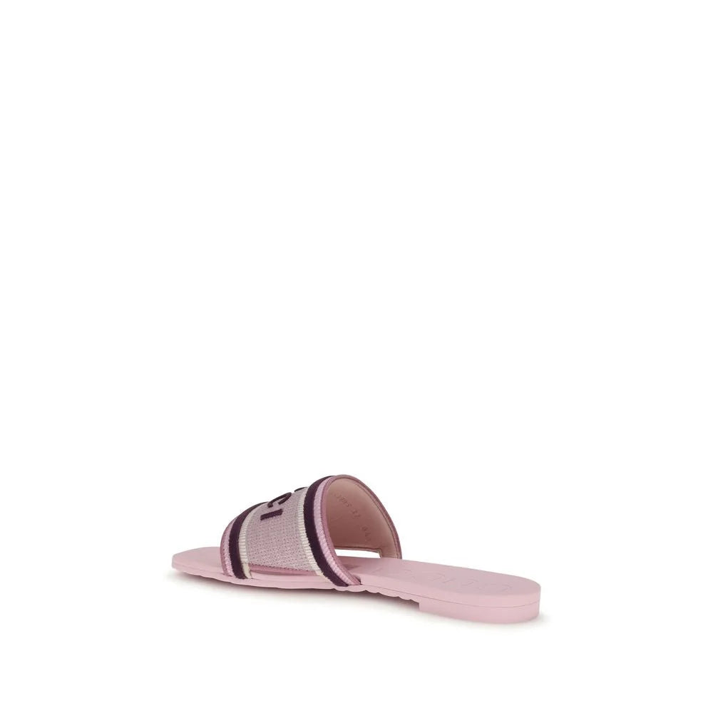 Sandales plates multicolores Gucci en coton