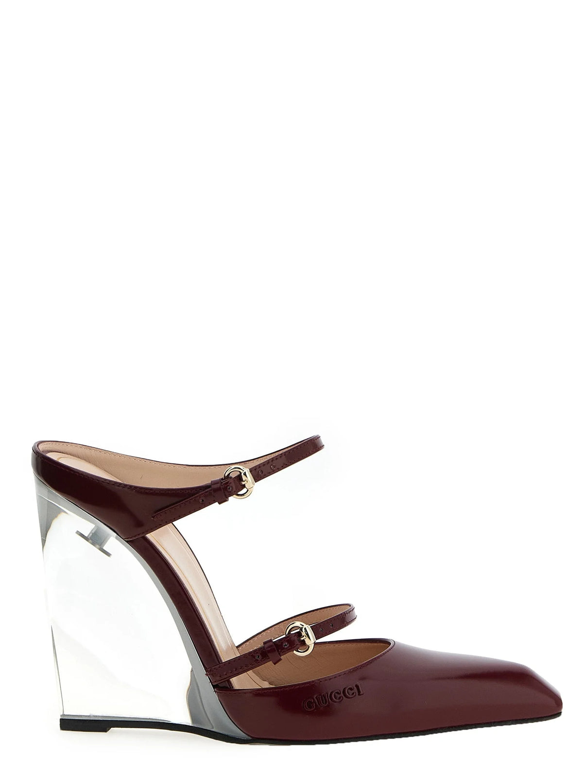 Gucci Multicolor Leather Wedge Sandals - EU37/US7