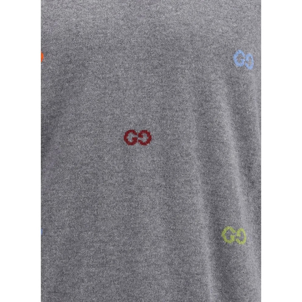 Gucci Multicolor logo cashmere Sweater - M - Sweaters