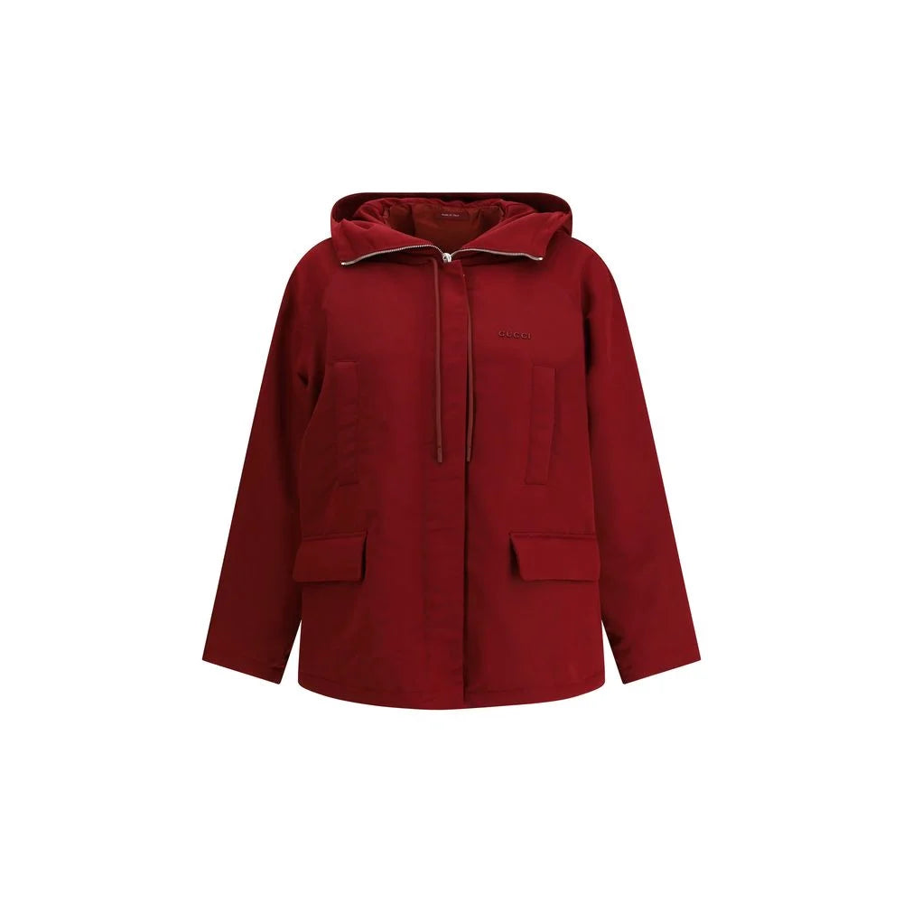 Gucci Red Polyester faille Jacket - IT42 | L