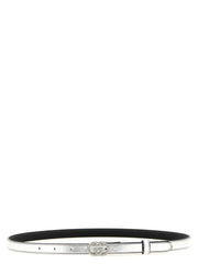 Gucci Silver Calfskin Thin Belt