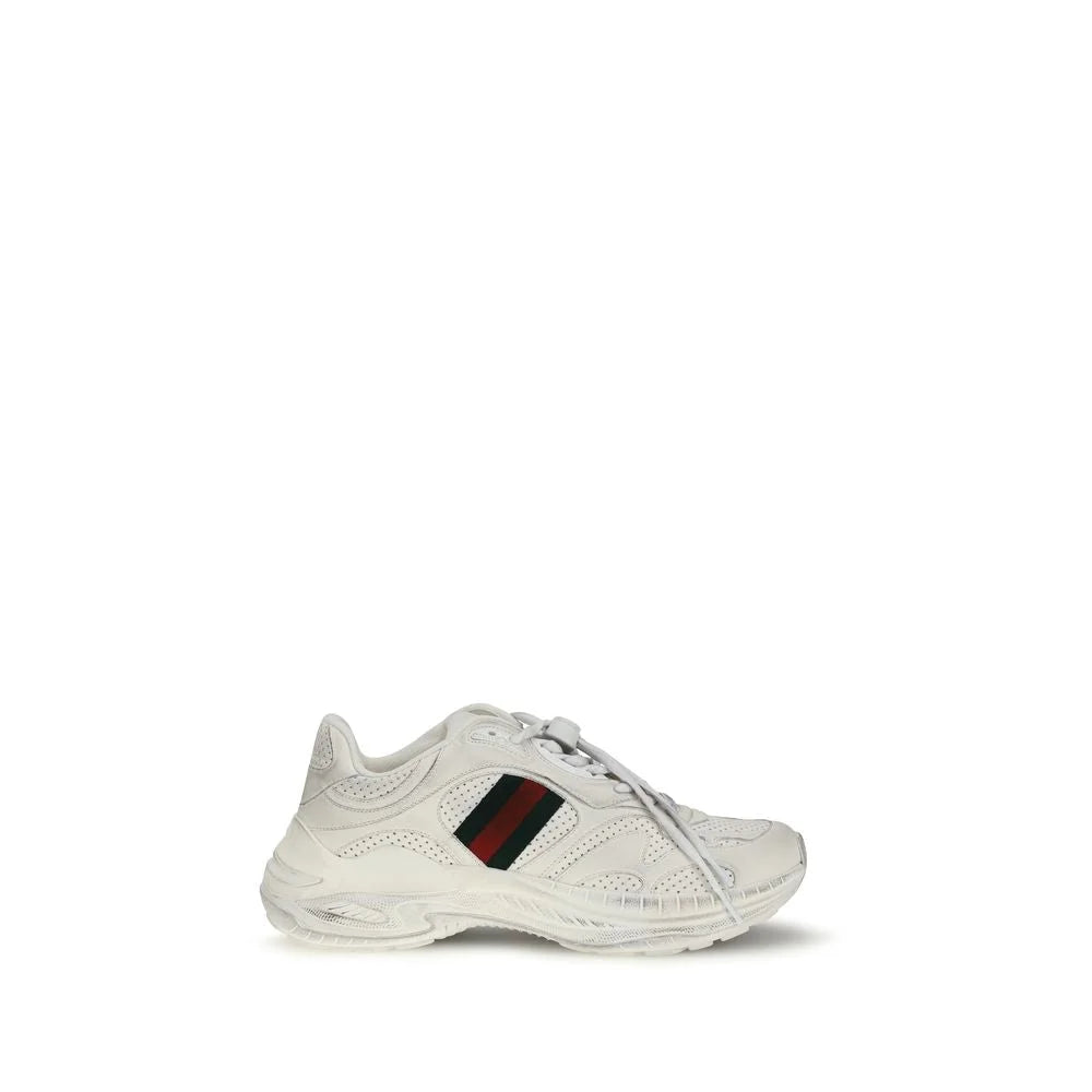 Gucci White Calf Leather Bos Taurus Athletic Sneakers - EU43/US10
