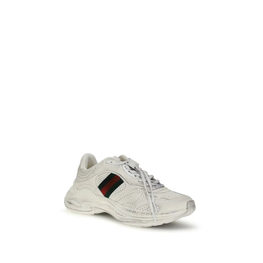Gucci White Calf Leather Bos Taurus Athletic Sneakers - EU43/US10