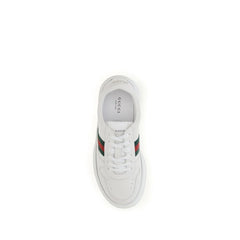 حذاء رياضي Gucci أبيض من جلد العجل بوس تaurus
