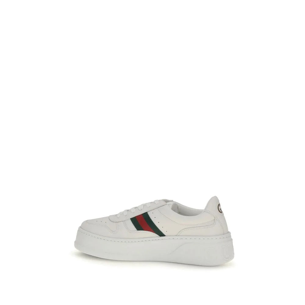 حذاء رياضي Gucci أبيض من جلد العجل بوس تaurus