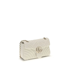 Gucci White Calf Leather Bos Taurus Shoulder Bag