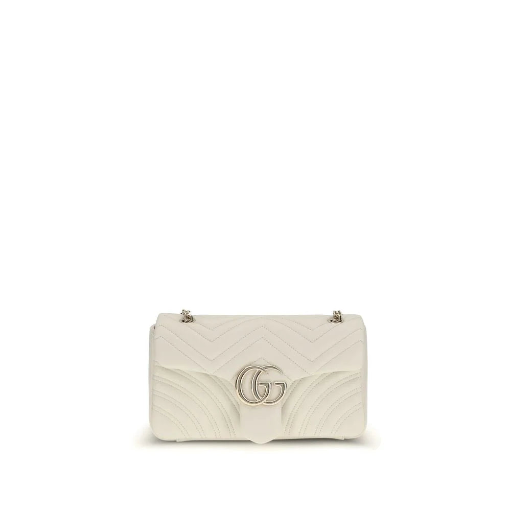 Gucci White Calf Leather Bos Taurus Shoulder Bag