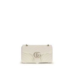 Gucci White Calf Leather Bos Taurus Shoulder Bag