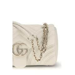 Gucci White Calf Leather Bos Taurus Shoulder Bag