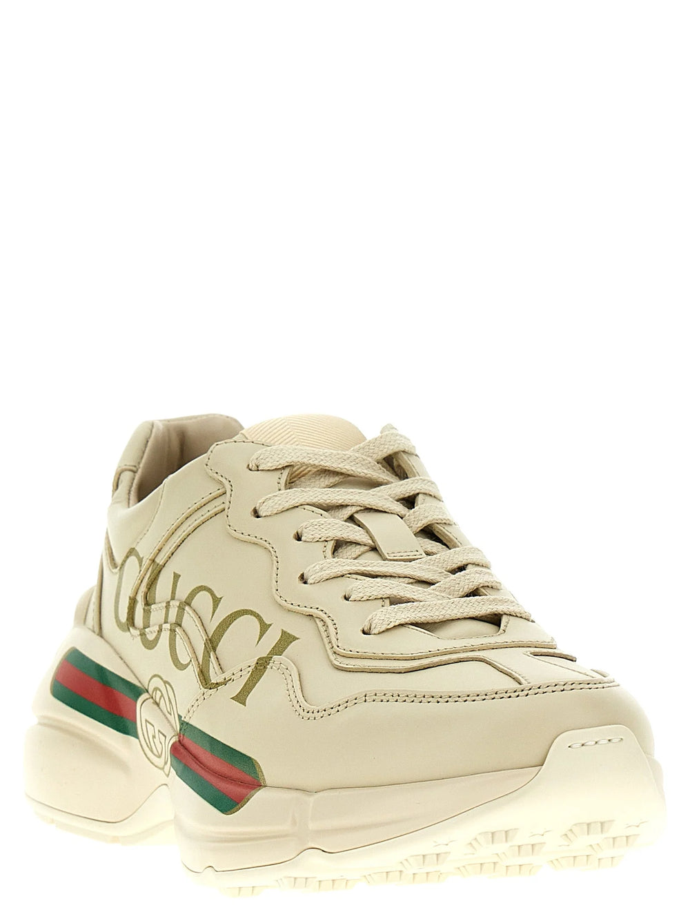 Gucci White Calfskin Chunky Sneakers - EU37.5/US7.5