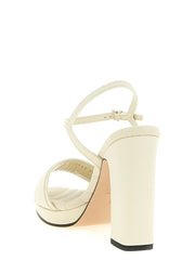 Gucci White Calfskin High Heel Pumps