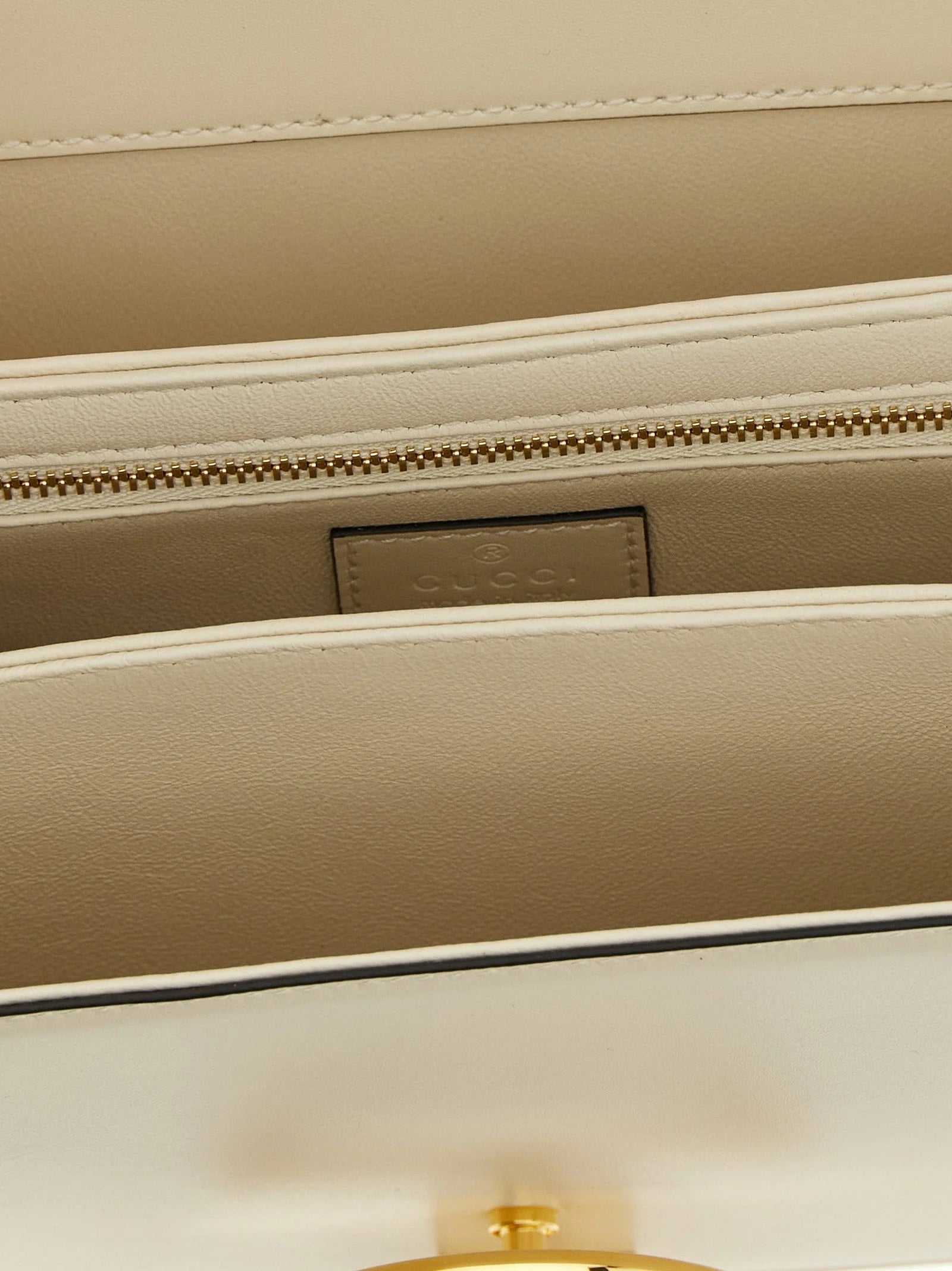 Gucci White Calfskin Shoulder Bag