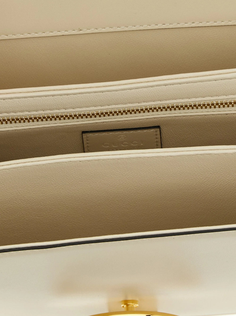 Gucci White Calfskin Shoulder Bag