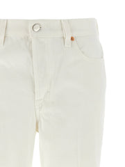 Gucci White Cotton Cropped Jeans - 26