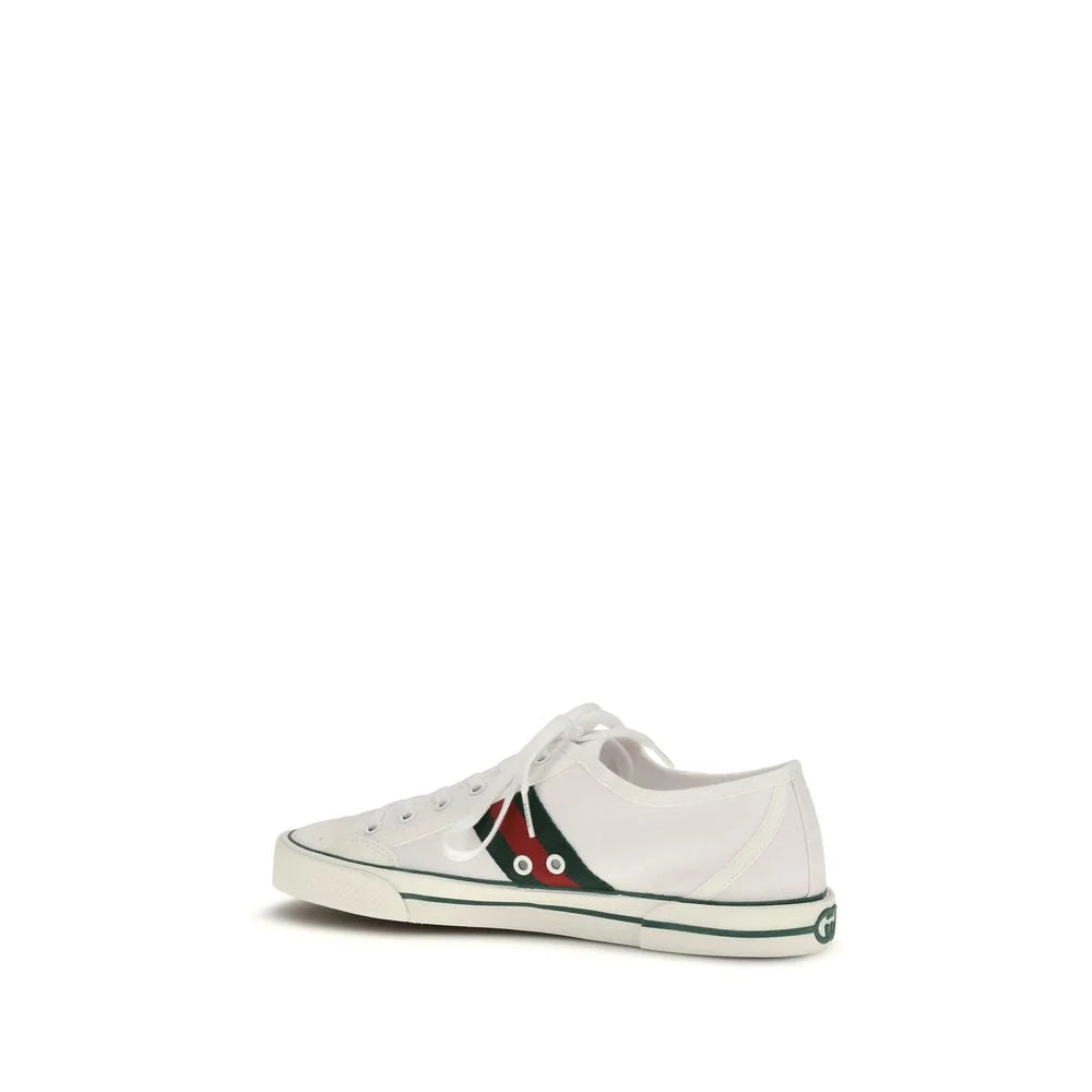 Gucci White Cotton Low Top Sneakers - EU40.5/US7.5