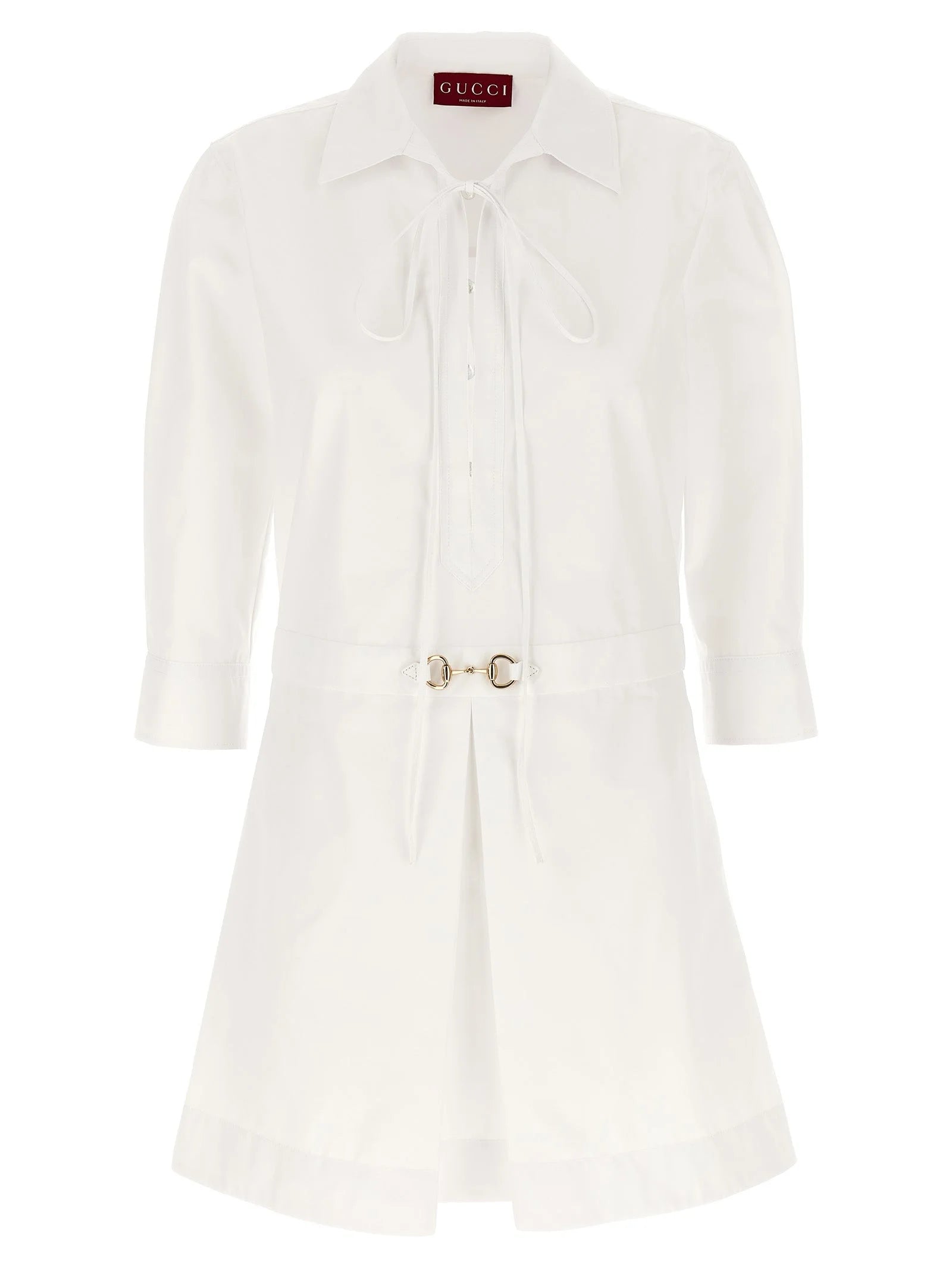 Gucci White Cotton Short Dress - IT42