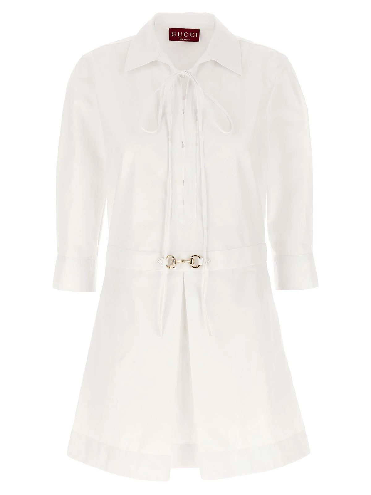 Gucci White Cotton Short Dress - IT42