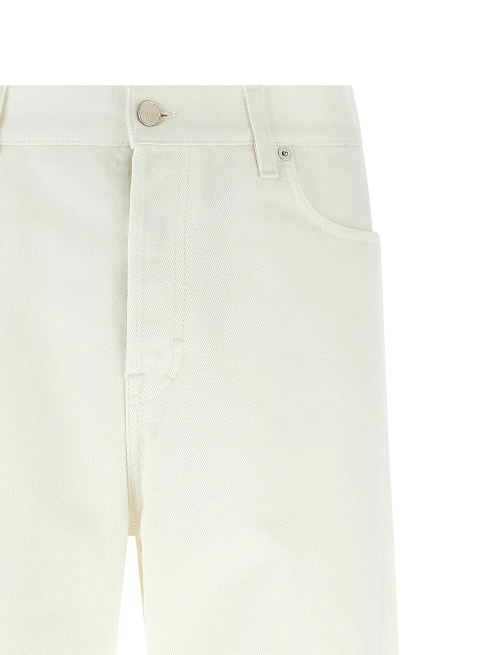 Gucci White Cotton Straight-Leg Jeans