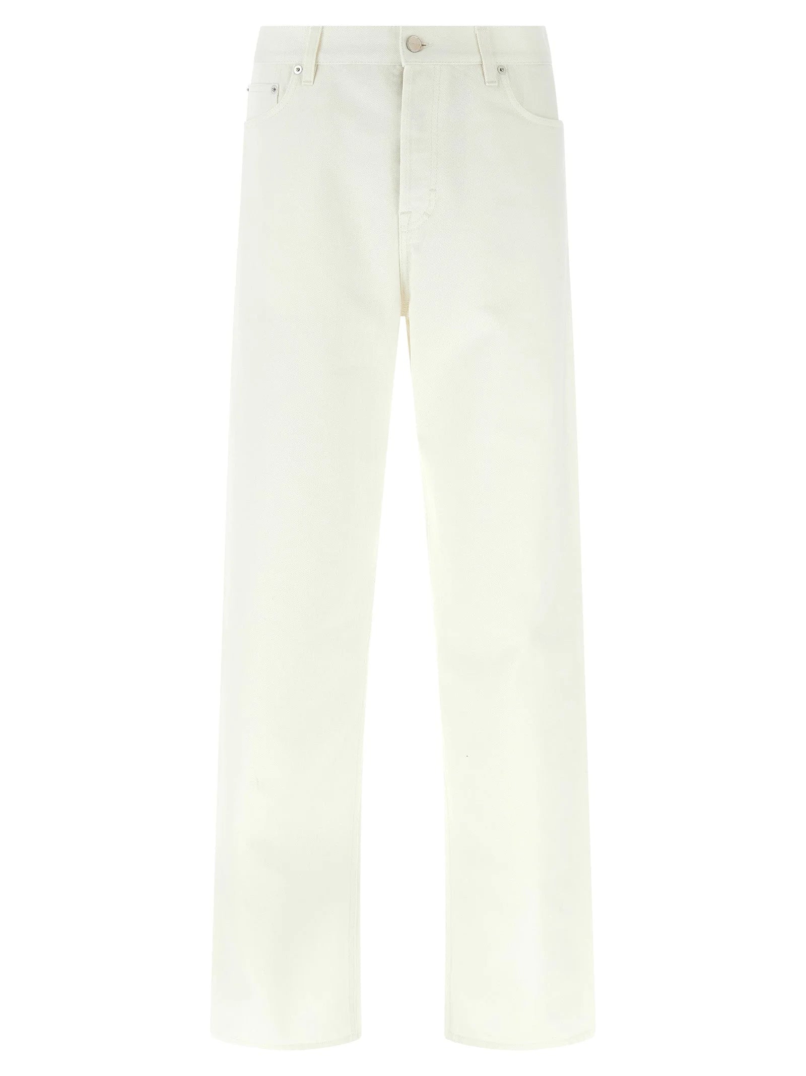 Gucci White Cotton Straight-Leg Jeans