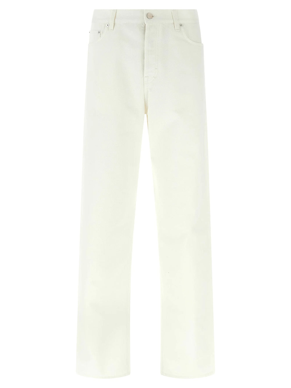 Gucci White Cotton Straight-Leg Jeans