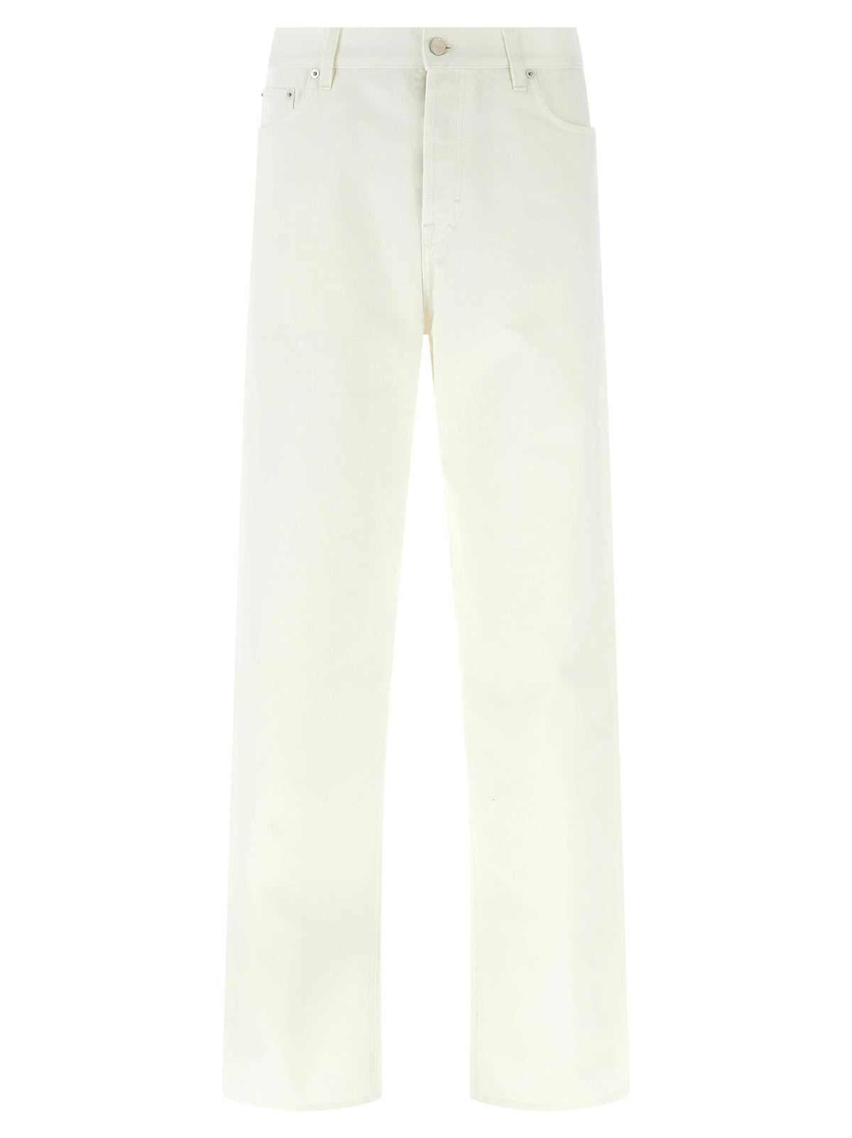 Gucci White Cotton Straight-Leg Jeans