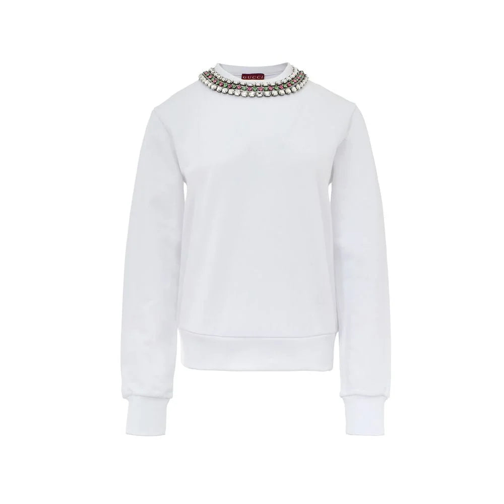 Gucci White Cotton Sweatshirt - L - Sweatshirts