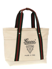 Gucci White Cotton Tote Bag