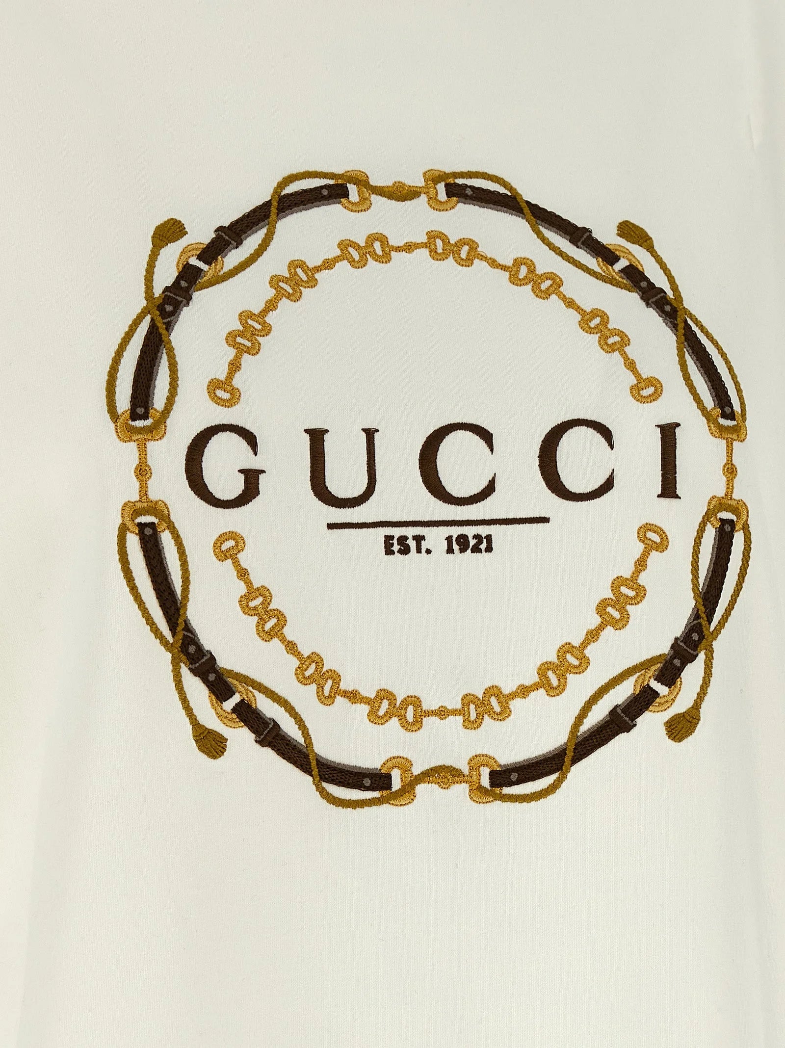 Gucci White Fabric T-Shirt