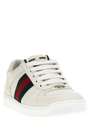 Gucci White Lamb Leather Low Top Sneakers - EU41/US11