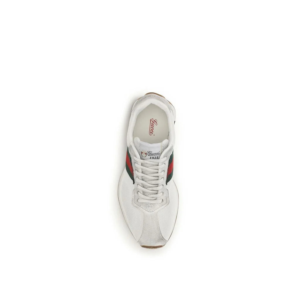 Gucci White Polyester Athletic Sneakers