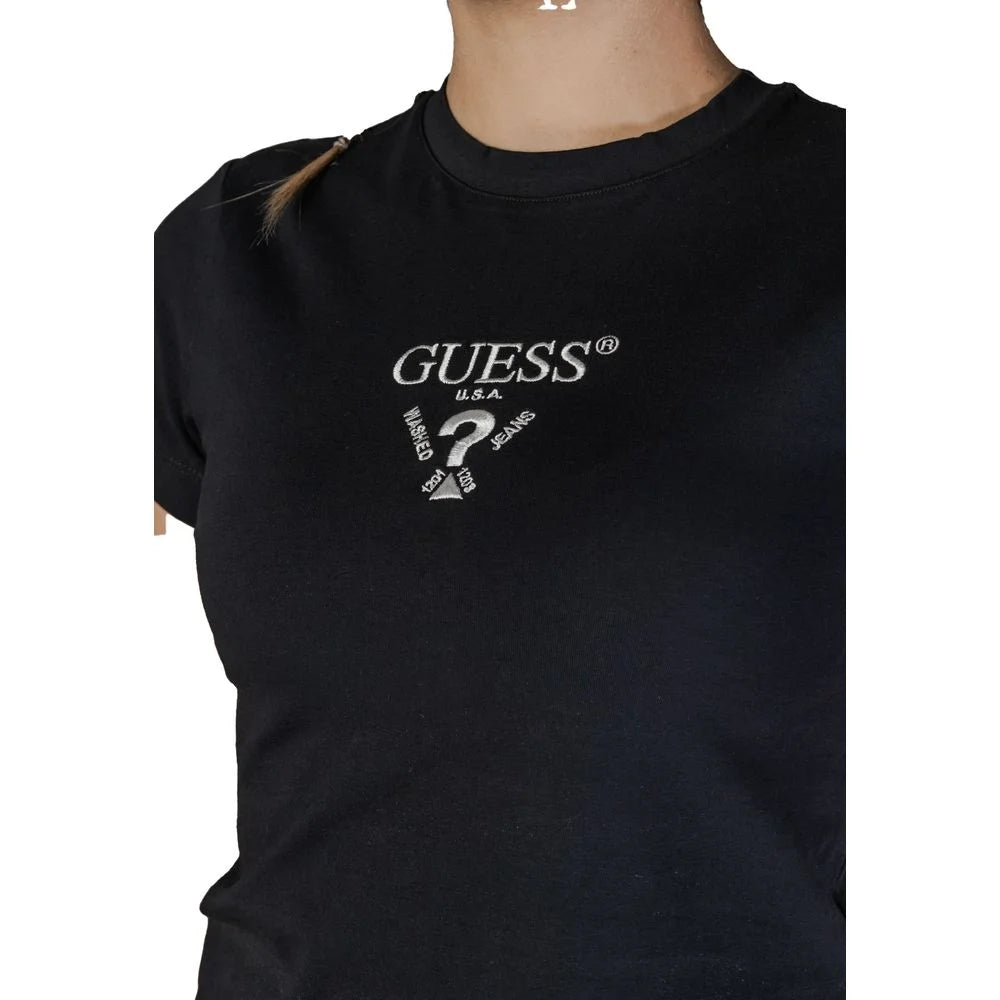 Guess Active Black Cotton T-Shirt - IT38|XS
