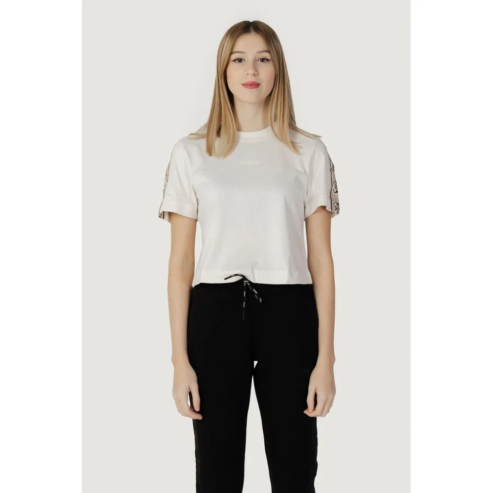 Guess Active Cream Cotton T-Shirt - IT44|L