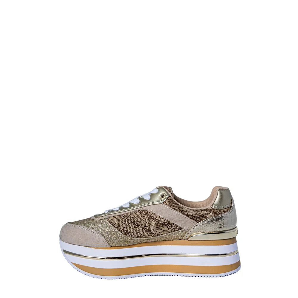 Guess Beige Polyester Sneaker - Sneakers